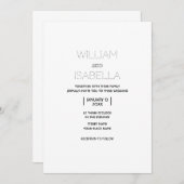 Eenvoudige minimale bruiloft uitnodiging Kaart (Voorkant / Achterkant)