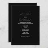 Eenvoudige minimale bruiloft uitnodiging Kaart (Voorkant / Achterkant)