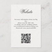 Eenvoudige minimale bruiloft website online RSVP Q Informatiekaartje