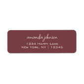 Eenvoudige minimale Casual terracotta reinigen Etiket (Voorkant)