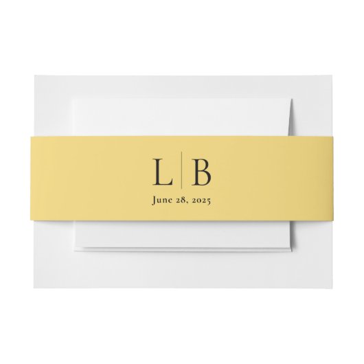 Eenvoudige Minimale Citroendruppel Citrus Gele Bru Uitnodigingen Wikkel (Voorkant Voorbeeld)