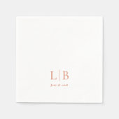 Eenvoudige minimale Citrus Grove Monogrammed bruil Servet (Voorkant)