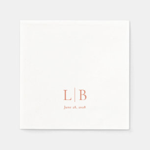 Eenvoudige minimale Citrus Grove Monogrammed bruil Servet