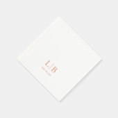 Eenvoudige minimale Citrus Grove Monogrammed bruil Servet (Hoek)