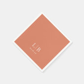 Eenvoudige minimale Citrus Oranje bruiloft Servet (Hoek)