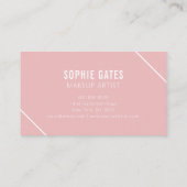 Eenvoudige minimale classy Elegant Modern Blush Visitekaartje (Achterkant)