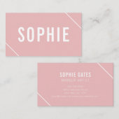 Eenvoudige minimale classy Elegant Modern Blush Visitekaartje (Voorkant / Achterkant)