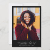 Eenvoudige minimale college afstuderen partij kaart (Achterkant)