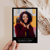 Eenvoudige minimale college afstuderen partij kaart