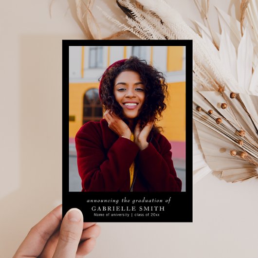 Eenvoudige minimale college afstuderen partij kaart