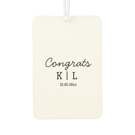 Eenvoudige minimale congraties voegen de datum van luchtverfrisser (Achterkant)