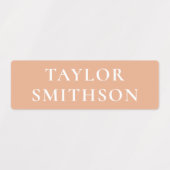 Eenvoudige minimale Coral Navy Blue Custom Name Sc Labels (Design 1)