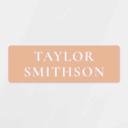 Eenvoudige minimale Coral Navy Blue Custom Name Sc Labels (Design 1)