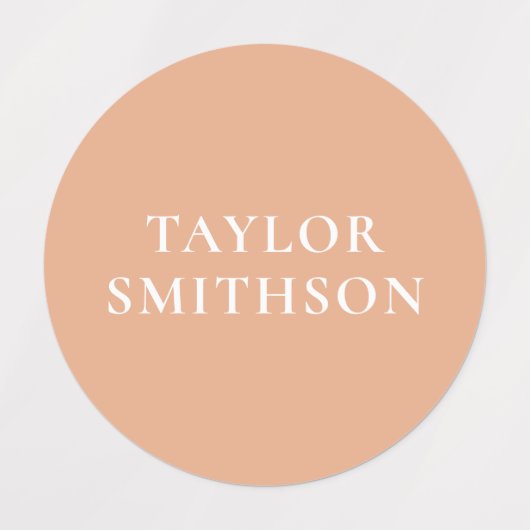 Eenvoudige minimale Coral Navy Blue Custom Name Sc Labels (Design 1)