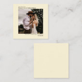 Eenvoudige minimale crème bruiloft Save the Date M Notitiekaartje (Voorkant / Achterkant)