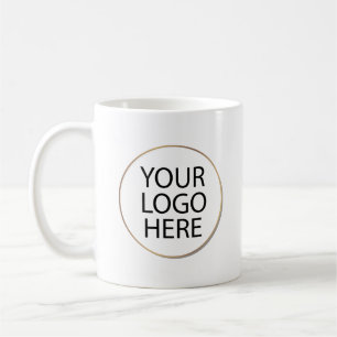 Eenvoudige Minimale Custom Business Company Logo Koffiemok
