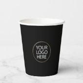 Eenvoudige Minimale Custom Business Company Logo P Papieren Bekers (Achterkant)