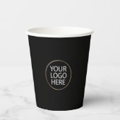 Eenvoudige Minimale Custom Business Company Logo P Papieren Bekers (Voorkant)