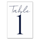 Eenvoudige minimale donkerblauwe tekst bruiloft kaart (Voorkant)