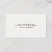 Eenvoudige, minimale donkerbruin visitekaartje (Achterkant)