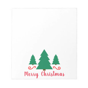 Eenvoudige minimale drie groene bomen voor prettig notitieblok