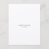 Eenvoudige minimale ecru-bruiloftsgegevens informatiekaartje (Achterkant)