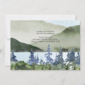 Eenvoudige minimale één foto Mountain Forest bruil Save The Date (Achterkant)