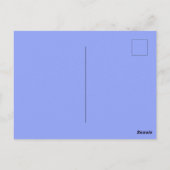 Eenvoudige Minimale Effen Kleur Aangepaste Blauwe Briefkaart (Achterkant)