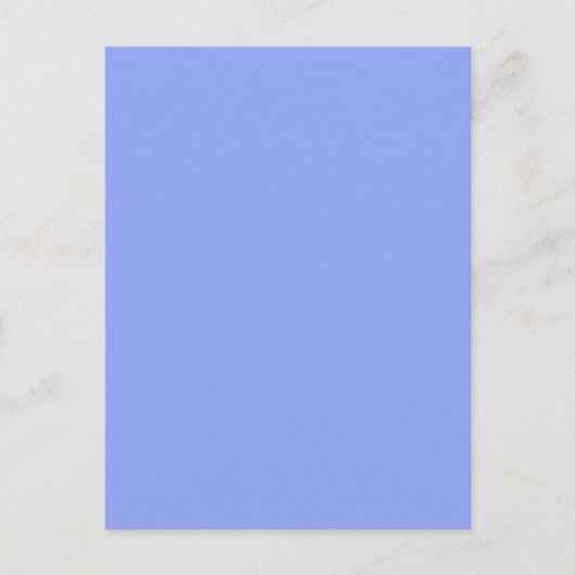 Eenvoudige Minimale Effen Kleur Aangepaste Blauwe Briefkaart (Voorkant)