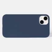 eenvoudige minimale effen kleur aangepaste blauwe  Case-Mate iPhone case (Achterkant (horizontaal))