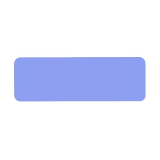 Eenvoudige Minimale Effen Kleur Aangepaste Blauwe Etiket (Voorkant)