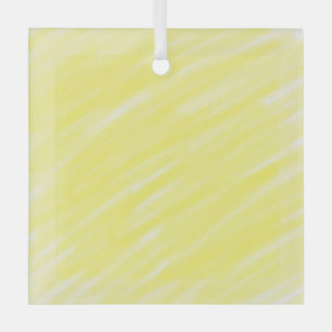 Eenvoudige minimale effen kleur aangepaste gele pa glas ornament