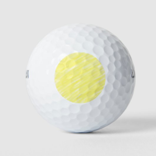 Eenvoudige minimale effen kleur aangepaste gele pa golfballen (Voorkant)
