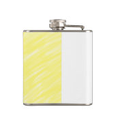 Eenvoudige minimale effen kleur aangepaste gele pa heupfles (Achterkant)