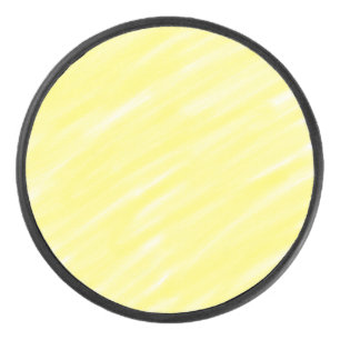 eenvoudige minimale effen kleur aangepaste gele pa hockey puck