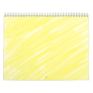 Eenvoudige minimale effen kleur aangepaste gele pa kalender