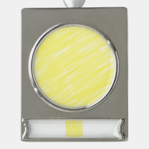 eenvoudige minimale effen kleur aangepaste gele pa verzilverd banner ornament