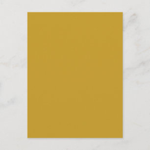 eenvoudige minimale effen kleur aangepaste mosterd briefkaart