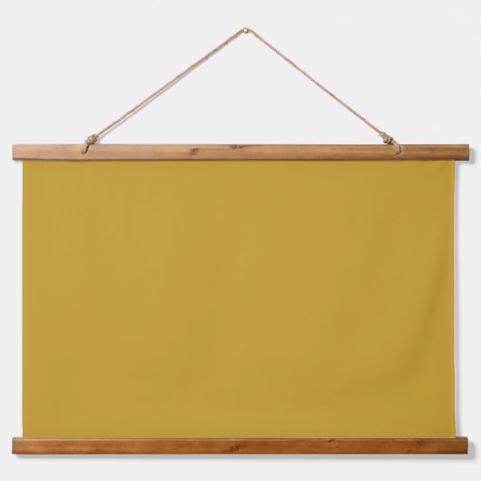eenvoudige minimale effen kleur aangepaste mosterd hangend wandkleed (Voorkant)