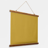 eenvoudige minimale effen kleur aangepaste mosterd hangend wandkleed (Gebogen)