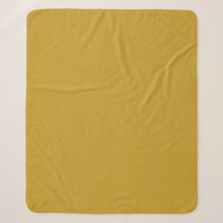eenvoudige minimale effen kleur aangepaste mosterd sherpa deken