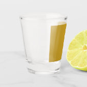 eenvoudige minimale effen kleur aangepaste mosterd shot glas (Links)