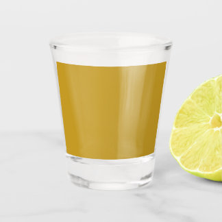 eenvoudige minimale effen kleur aangepaste mosterd shot glas
