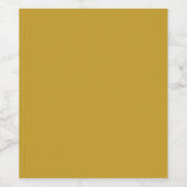 eenvoudige minimale effen kleur aangepaste mosterd wijn etiket (Enkel label)