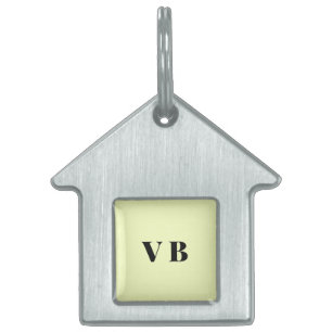 eenvoudige minimale effen kleur aangepaste pastel huisdieren naamplaatje