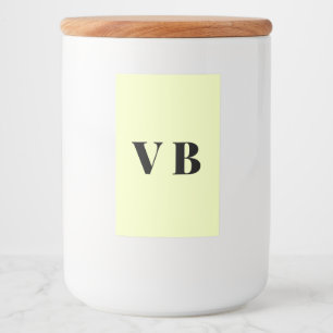 eenvoudige minimale effen kleur aangepaste pastel voedselcontainer etiket