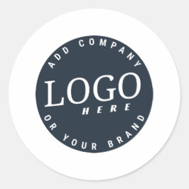 Eenvoudige minimale Elegant Custom Business Logo Ronde Sticker