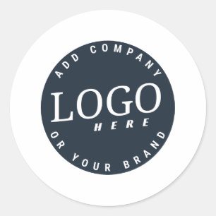 Eenvoudige minimale Elegant Custom Business Logo Ronde Sticker