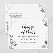 Eenvoudige minimale elegant Eucalyptus Postpond Briefkaart (Voorkant / Achterkant)