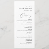 Eenvoudige minimale Elegant-katholieke bruiloft-ce Programmakaart (Voorkant)